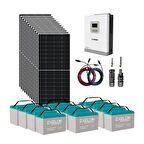 Güneş Enerjisi Bağ Evi Solar Paketi 5KVA Akıllı İnverter 410W Güneş Paneli 100Ah Jel Akü