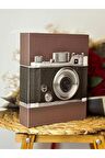 Rabsev Fotoğraf Albümü 10x15cm 200 Fotoğraf Kapasiteli Renkli Kamera Desenli Anı Albümü