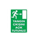 Uyarı Levhası Yangın Çıkışını Açık Tutunuz "891"