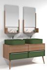 PAREJA 140 CM BANYO DOLABI - YEŞİL / MEŞE