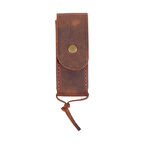 Deri Çakı Kılıfı , L , Koyu Kahve