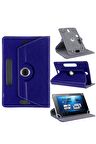 Hometech Alfa 8MS Tablet Kılıf Deri Standlı Dönerli Universal 8 inç
