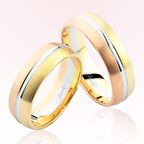 Üç Renk Altın Alyans 7402