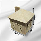 Ahşap- boyanabilir- ev görselli Kumbara