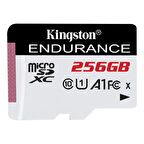 Kingston SDCE-256GB 256GB microSDXC Endurance 95R-45W C10 A1 UHS-I Card Only Hafıza Kartı