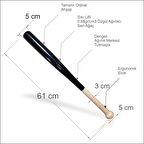 Orjinal Muhafazalı Dengeli 0,68gr(cm3 Özgül Ağırlığında Sert Beyzbol Baseball Sopası Odunu Tahtası