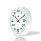 Fosforlu Beyaz Zeminli Kasa Romen Rakkamlı Sessiz Kayar Saniyeli Kırılmaz Ön Bombe Camlı Duvar Saati