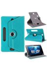 Hometech Quad Tab 7i Tablet Kılıf Deri Standlı Dönerli Universal 7 inç
