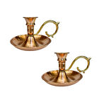 2’li Bakır Düz Şinanay Mumluk