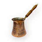 5 Kişilik Bakır Cezve Ahşap Kulp