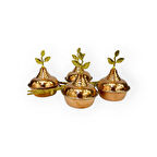 4’lü Bakır Zeytin Dalı Çerezlik