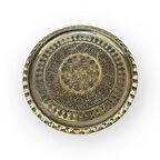 Kalaylı İşlemeli Çirtikli Bakır Tepsi 35 cm