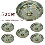 5 adet 20 cm Metal Hamam Tası