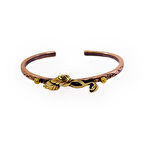 Pirinç Yapraklı Ağaç Kabuğu Bakır Bileklik