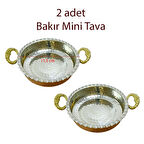 Mini Bakır Tava 2’li Set