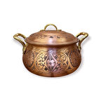 İşlemeli Bakır Güveç Tencere No:1