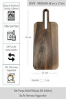 Yekpare Masif Ahşap Sunum Tahtası Kesme Tahtası Ceviz Medium