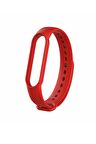 Omelo Xiaomi Mi Band 5 Kordon Kılıf Spor Kayışı Kırmızı Silikon