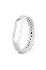 Omelo Xiaomi Mi Band 5 Kordon Kılıf Spor Kayışı Beyaz Silikon