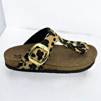 Gema Kadın Parmak Arası Leopar Terlik Yeni Sezon