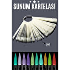  BEYAZ Protez Jel Tırnak Eğitim ve Sunum Kartelası