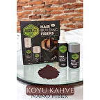  Saç Dolgunlaştırıcı Fiber Topik Toz Sabitleyici Set KOYU KAHVE Nano Absolute