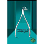 Modacar 5 mm Manikür Pedikür Makası - Et Makası - Kütikül Temizleyici Pens Profesyonel Cerrahi Çelik