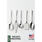 Modacar Amerikan Tip Servis Seti 5 Parça - Profesyonel Paslanmaz Çelik Çeyiz Seti