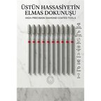 10'lu Elmas Freze Ucu Seti - Protez Tırnak Kalıcı Oje Manikür ve Hobi Tesbih 882/031R 723099