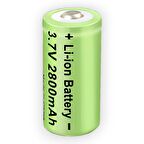 16340 CR123A 2800mAh 3.7V Li-ion Şarj Edilebilir Pil 