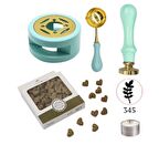 Davetiye Mum Mühürü Uygulama Seti Su Yeşili Renk 337 Bahar Dalı