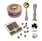 Davetiye Mum Mühürü Uygulama Seti Leylak Renk 1139 Yonca