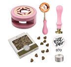 Davetiye Mum Mühürü Uygulama Seti Yavruağzı Renk 870 With Love