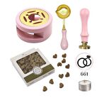 Davetiye Mum Mühürü Uygulama Seti Pembe Renk 661 Yüzükler