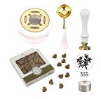 Davetiye Mum Mühürü Uygulama Seti Beyaz Renk 355 Dal Yaprak