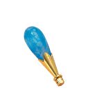 Mum Mühürü Sapı ABS Reçine Tomurcuk Simli Mavi M8 Dişli