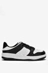 Unisex Bağcıklı Spor Sneaker Ayakkabı BEYAZ - SİYAH
