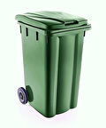 Omnipazar SY-6510 Tekerlekli Kapaklı Plastik Çöp Konteyneri 240 lt 