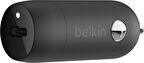 Belkin USB-C Hızlı Araç Şarj Cihazı 20W (Hızlı Şarj Cihazı) - Siyah Teşhir