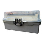 Captain 2 Raflı Gri Balıkçı Kutusu