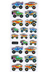 Sticker Kabartmalı Sticker Defter Planlayıcı Etiket (cb592) 16x7 cm- Monster Truck Araba