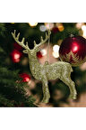 Yılbaşı Geyik Figürü Altın 11 cm