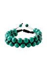 Malakit 8 mm Çift Sıra Makrome Doğal Taş Bileklik