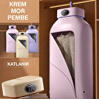Katlanır Çamaşır Kurutma Makinesi Pembe
