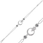 MDB 925 Ayar Gümüş Ay Yıldız Nazar Bileklik