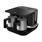 Beko TKM 8961 S 1200 W Siyah Çelik İkili Yeni Keyf Türk Kahve Makinesi