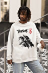 Berserk Baskılı Unisex Oversize Anime Sweatshirt