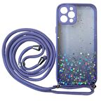 Samsung Galaxy A31 Kılıf Simli Boyuna Asmalı İpli Kamera Korumalı Kapak