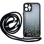 Samsung Galaxy J7 Prime Kılıf Simli Boyuna Asmalı İpli Kamera Korumalı Kapak