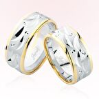 Harem Altın Beyaz Sarı Altın Alyans 7503